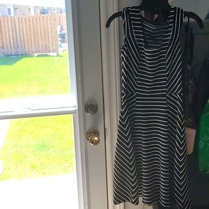 Black striped dress